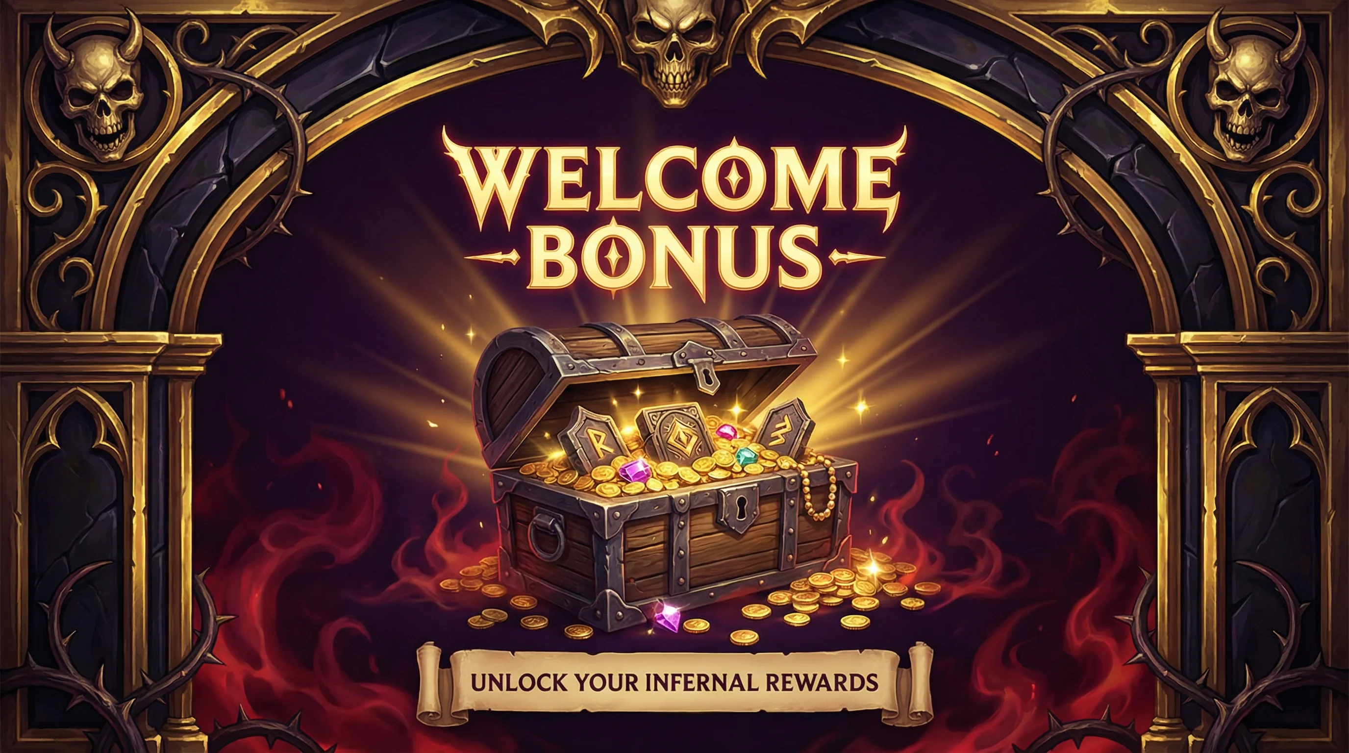 Bônus de boas-vindas do jogaobet com baú de tesouros e moedas de ouro